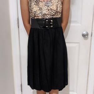 black and cheetah print dress